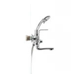 Смеситель для ванны Mixxus Premium PUSH Chr-009 латунный хромированный с кнопочным переключателем (MI1664)