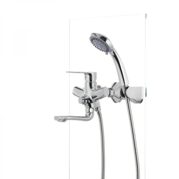 Смеситель для ванны Mixxus Premium PUSH Chr-009 латунный хромированный с кнопочным переключателем (MI1664)