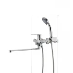 Змішувач для ванни Mixxus Premium PUSH Chr-006 латунний з кнопковим перемикачем (MI1665)