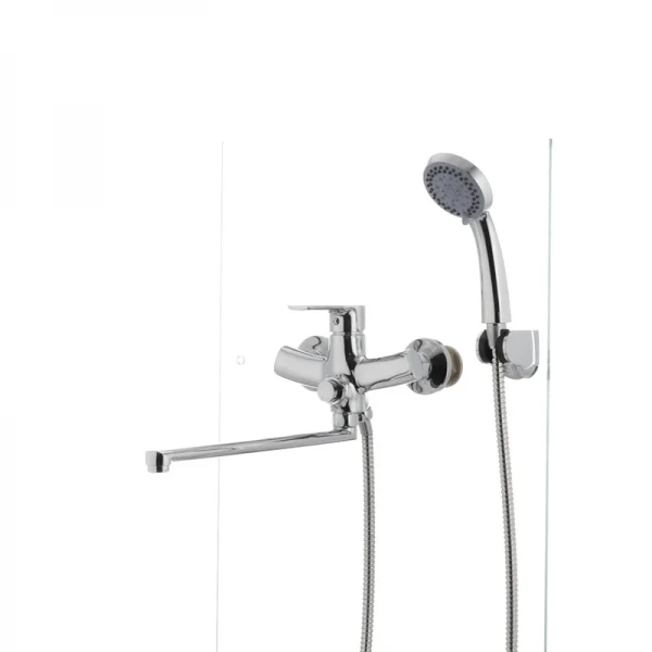Змішувач для ванни Mixxus Premium PUSH Chr-006 латунний з кнопковим перемикачем (MI1665)