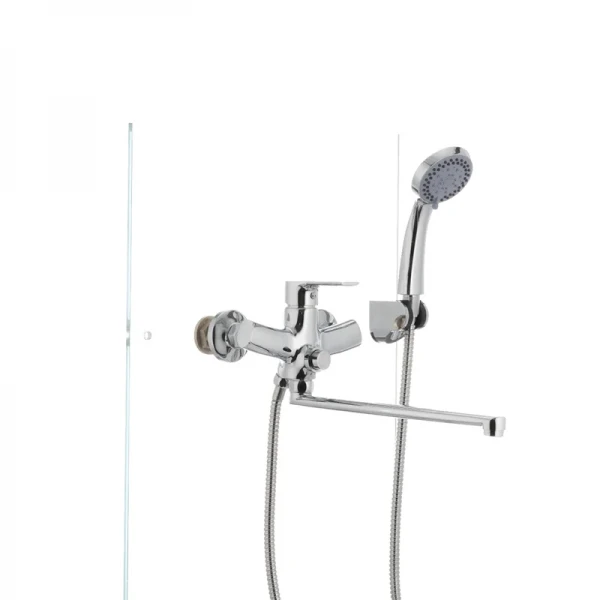 Змішувач для ванни Mixxus Premium PUSH Chr-006 латунний з кнопковим перемикачем (MI1665)