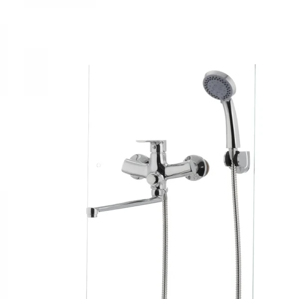 Змішувач для ванни Mixxus Premium PUSH Chr-006 латунний з кнопковим перемикачем (MI1665)