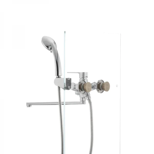Змішувач для ванни Mixxus Premium PUSH Chr-006 латунний з кнопковим перемикачем (MI1665)