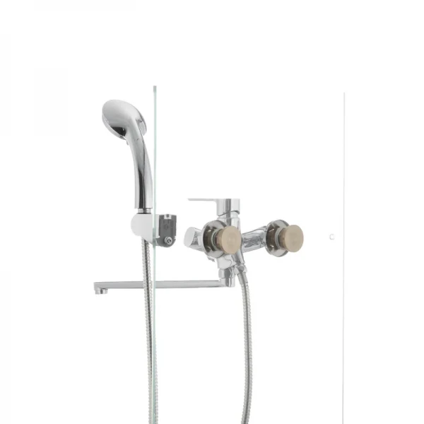 Змішувач для ванни Mixxus Premium PUSH Chr-006 латунний з кнопковим перемикачем (MI1665)
