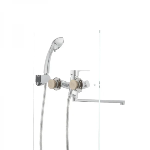 Змішувач для ванни Mixxus Premium PUSH Chr-006 латунний з кнопковим перемикачем (MI1665)