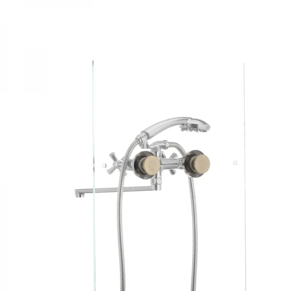 Змішувач для ванни Mixxus Premium Retro Chr-140 латунний хромований двохвентильний з довгим поворотним виливом (MI1672)