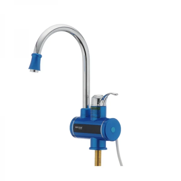 Водонагрівач 3 kW проточний, з індикатором температури, RESET, на мийку MIXXUS Electra 240-E BLUE (колір блакитний) (MI2747)