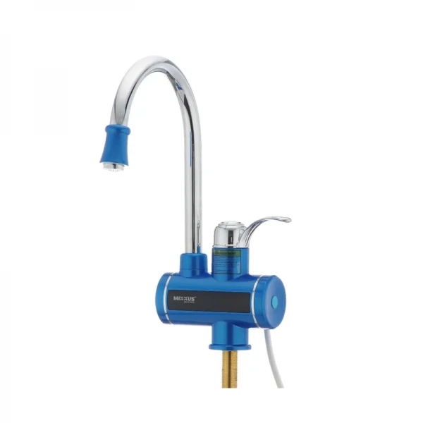 Водонагрівач 3 kW проточний, з індикатором температури, RESET, на мийку MIXXUS Electra 240-E BLUE (колір блакитний) (MI2747)