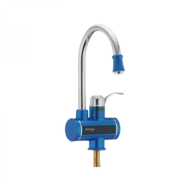 Водонагрівач 3 kW проточний, з індикатором температури, RESET, на мийку MIXXUS Electra 240-E BLUE (колір блакитний) (MI2747)