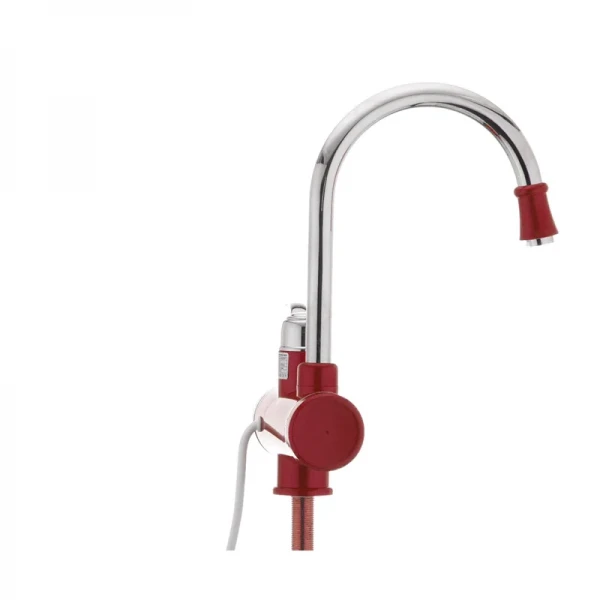 Водонагрівач 3 kW проточний, з індикатором температури, RESET, на мийку MIXXUS Electra 240-E RED (колір червоний) (MI2748)