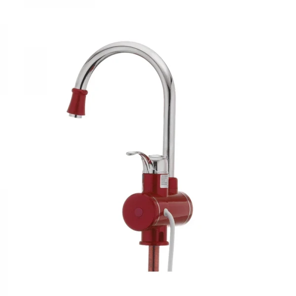 Водонагрівач 3 kW проточний, з індикатором температури, RESET, на мийку MIXXUS Electra 240-E RED (колір червоний) (MI2748)