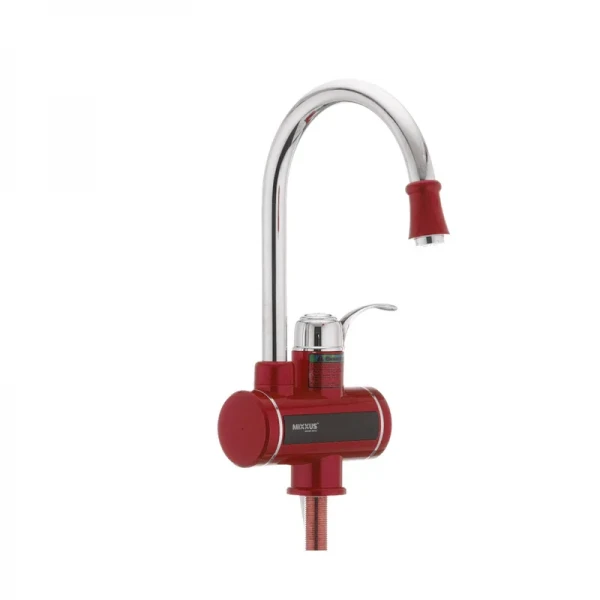 Водонагрівач 3 kW проточний, з індикатором температури, RESET, на мийку MIXXUS Electra 240-E RED (колір червоний) (MI2748)