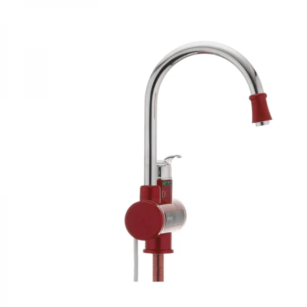 Водонагрівач 3 kW проточний, з індикатором температури, RESET, на мийку MIXXUS Electra 240-E RED (колір червоний) (MI2748)