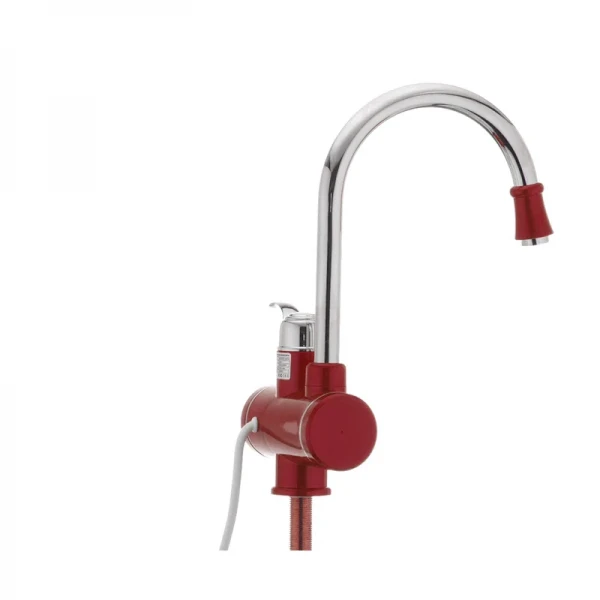 Водонагрівач 3 kW проточний, з індикатором температури, RESET, на мийку MIXXUS Electra 240-E RED (колір червоний) (MI2748)