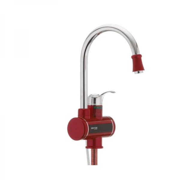 Водонагрівач 3 kW проточний, з індикатором температури, RESET, на мийку MIXXUS Electra 240-E RED (колір червоний) (MI2748)
