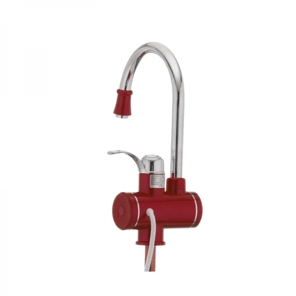 Водонагрівач 3 kW проточний, з індикатором температури, RESET, на мийку MIXXUS Electra 240-E RED (колір червоний) (MI2748)