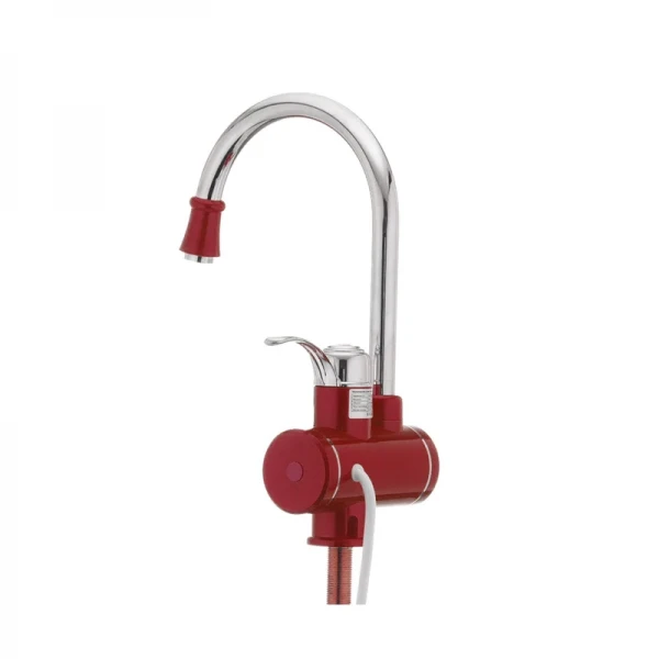Водонагрівач 3 kW проточний, з індикатором температури, RESET, на мийку MIXXUS Electra 240-E RED (колір червоний) (MI2748)