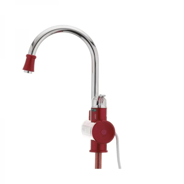 Водонагрівач 3 kW проточний, з індикатором температури, RESET, на мийку MIXXUS Electra 240-E RED (колір червоний) (MI2748)