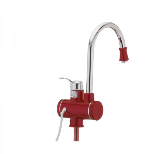 Водонагрівач 3 kW проточний, з індикатором температури, RESET, на мийку MIXXUS Electra 240-E RED (колір червоний) (MI2748)