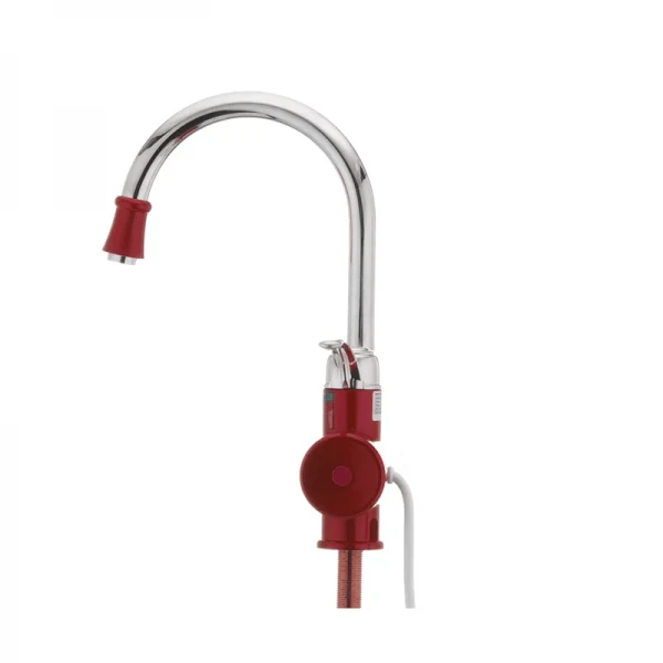 Водонагрівач 3 kW проточний, з індикатором температури, RESET, на мийку MIXXUS Electra 240-E RED (колір червоний) (MI2748)