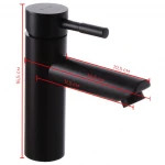 Смеситель для умывальника Mixxus SUS-001-A черный (из нерж. стали) (MI2802)