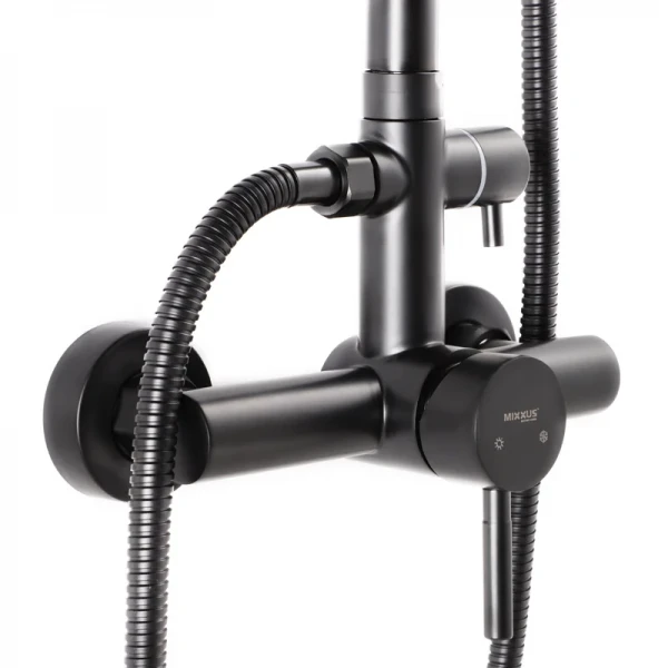 Душевая колонна со смесителем для душ. кабины Mixxus SUS-003-J черный (из нерж. стали) (MI2807)