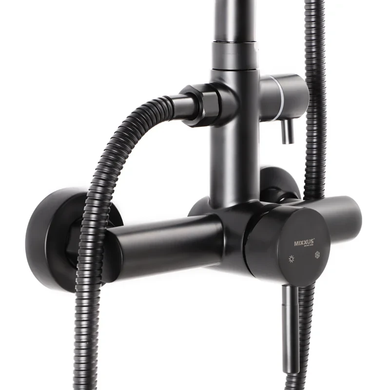 Душевая колонна со смесителем для душ. кабины Mixxus SUS-003-J черный (из нерж. стали) (MI2807)