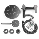 Душевая колонна со смесителем Mixxus NOX-009-J Black из нерж. стали SUS304 (MI5751)