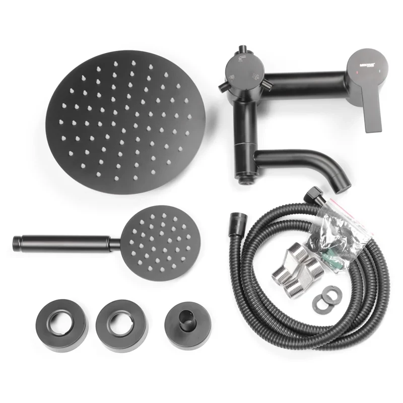 Душевая колонна со смесителем Mixxus NOX-009-J Black из нерж. стали SUS304 (MI5751)