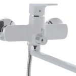 Змішувач для ванни Mixxus Nevada 006 Euro білий матовий з довгим поворотним виливом (MI5799)