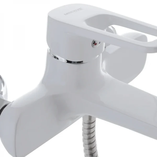 Змішувач для ванни MIXXUS NEVADA 009 EURO білий матовий з коротким виливом (MI5800)