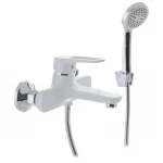 Змішувач для ванни MIXXUS NEVADA 009 EURO білий матовий з коротким виливом (MI5800)