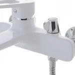 Змішувач для ванни MIXXUS NEVADA 009 EURO білий матовий з коротким виливом (MI5800)