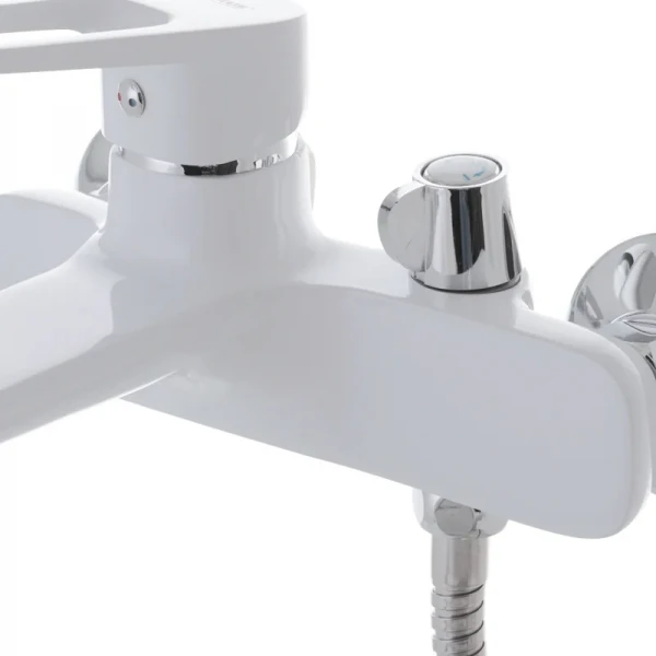 Змішувач для ванни MIXXUS NEVADA 009 EURO білий матовий з коротким виливом (MI5800)