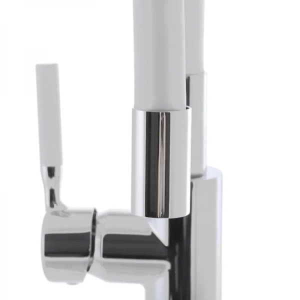 Смеситель для кухни с силиконовым изливом Mixxus Premium RIO 011 Белый (MI5814)