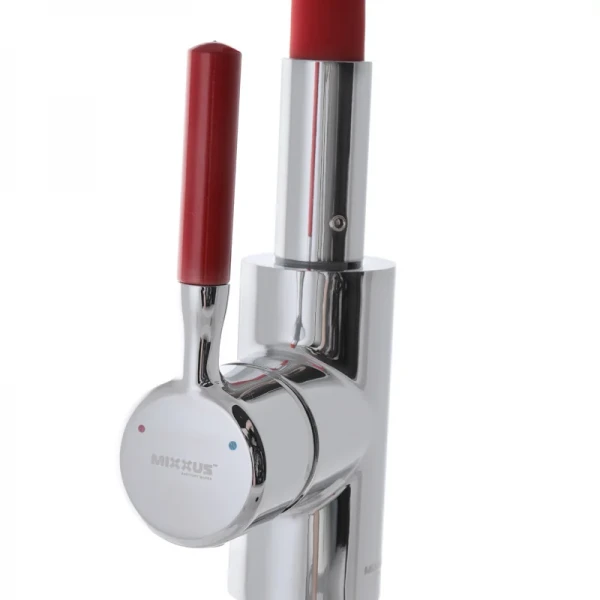 Смеситель для кухни с силиконовым изливом Mixxus Premium RIO 011 Красный (MI5817)