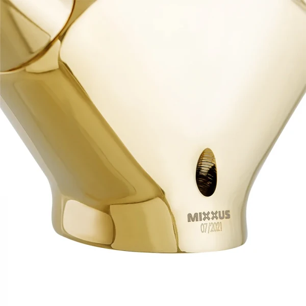 Смеситель для умывальника Mixxus Premium Retro Gold-161 латунный двухвентильный (MI5848)