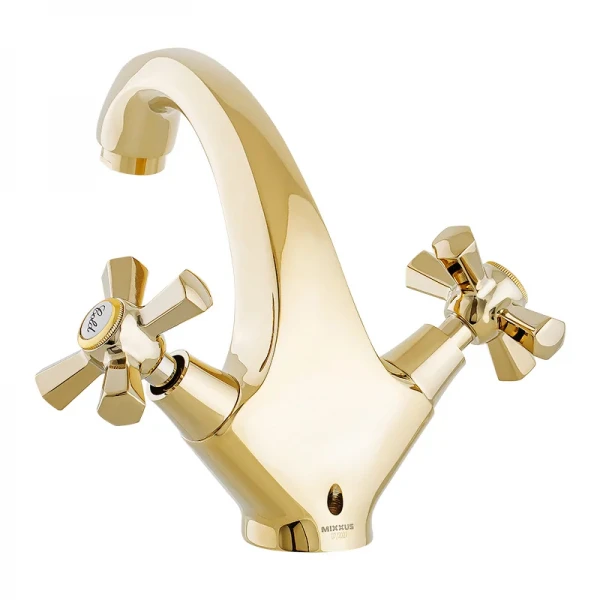 Смеситель для умывальника Mixxus Premium Retro Gold-161 (MI5848)
