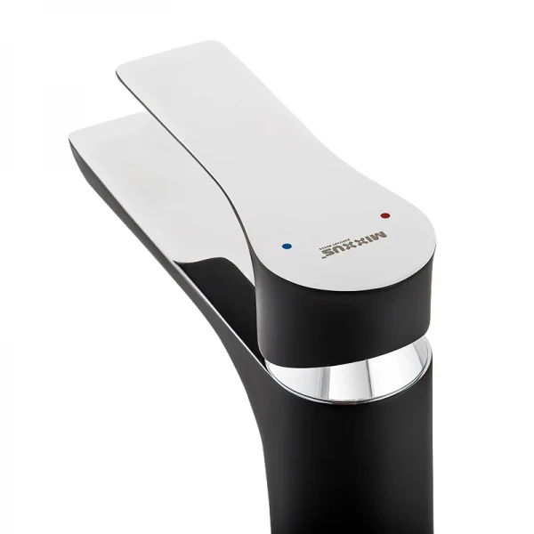 Смеситель для умывальника Mixxus Premium Eva 001 High (Цвет черный+хром) (MI5950)