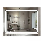 Дзеркало Mixxus LIGHT MR01-90x70 з Led Touch, Anti-fog, димером, регулятором яскравості, годинником (MI5999)