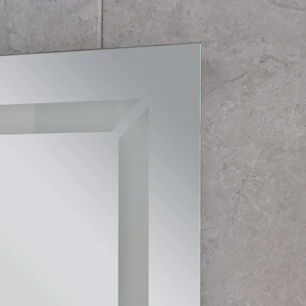 Зеркало Mixxus Light MR01-90x70 (часы, LED-подсветка, антизапотевание) (MI5999)