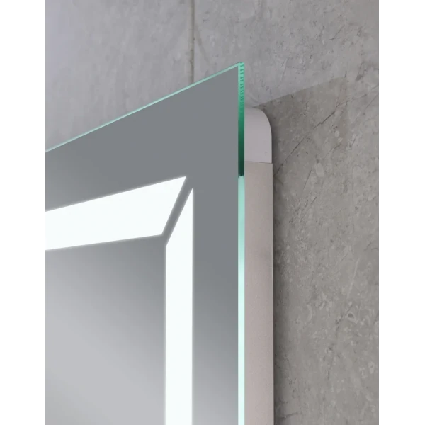 Дзеркало Mixxus LIGHT MR01-70x50 з Led Touch, Anti-fog, димером, регулятором яскравості, годинником (MI6000)
