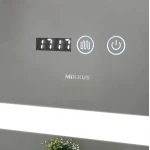 Дзеркало Mixxus LIGHT MR01-70x50 з Led Touch, Anti-fog, димером, регулятором яскравості, годинником (MI6000)