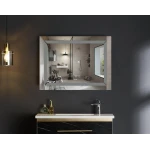 Дзеркало Mixxus LIGHT MR01-70x50 з Led Touch, Anti-fog, димером, регулятором яскравості, годинником (MI6000)