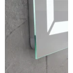 Дзеркало Mixxus LIGHT MR01-70x50 з Led Touch, Anti-fog, димером, регулятором яскравості, годинником (MI6000)