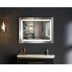 Дзеркало Mixxus LIGHT MR01-70x50 з Led Touch, Anti-fog, димером, регулятором яскравості, годинником (MI6000)