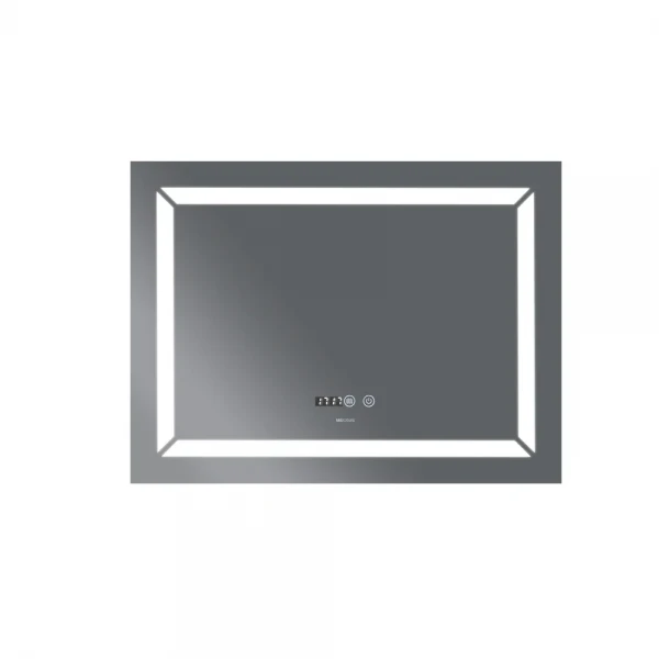 Дзеркало Mixxus LIGHT MR01-70x50 з Led Touch, Anti-fog, димером, регулятором яскравості, годинником (MI6000)