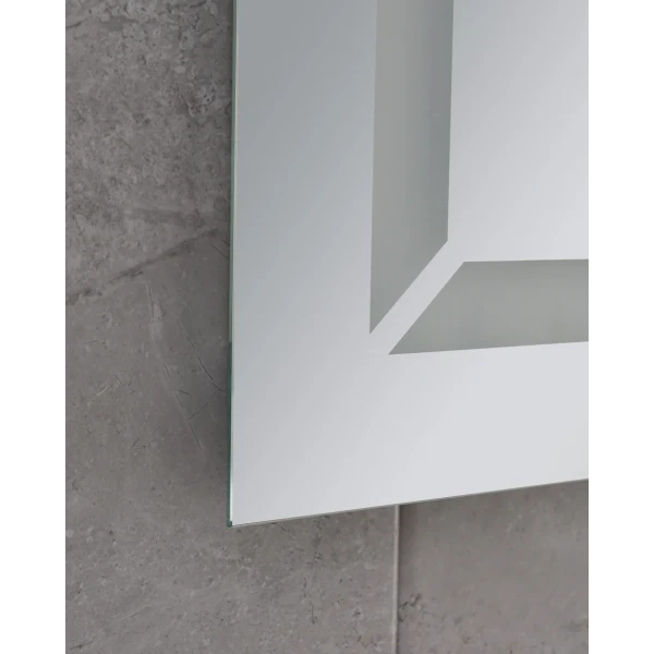 Зеркало Mixxus Light MR01-70x50 (часы, LED-подсветка, антизапотевание) (MI6000)