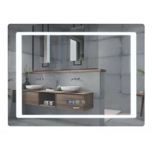 Дзеркало Mixxus STYLE MR03-80x60 з Led Touch, Anti-fog, димером, регулятором яскравості, годинником (MI6005)