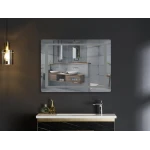 Зеркало Mixxus Style MR03-70x50 (часы, LED-подсветка, антизапотевание) (MI6006)